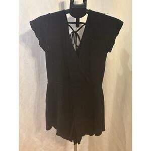 H & M Divided Black Glitter Romper size M